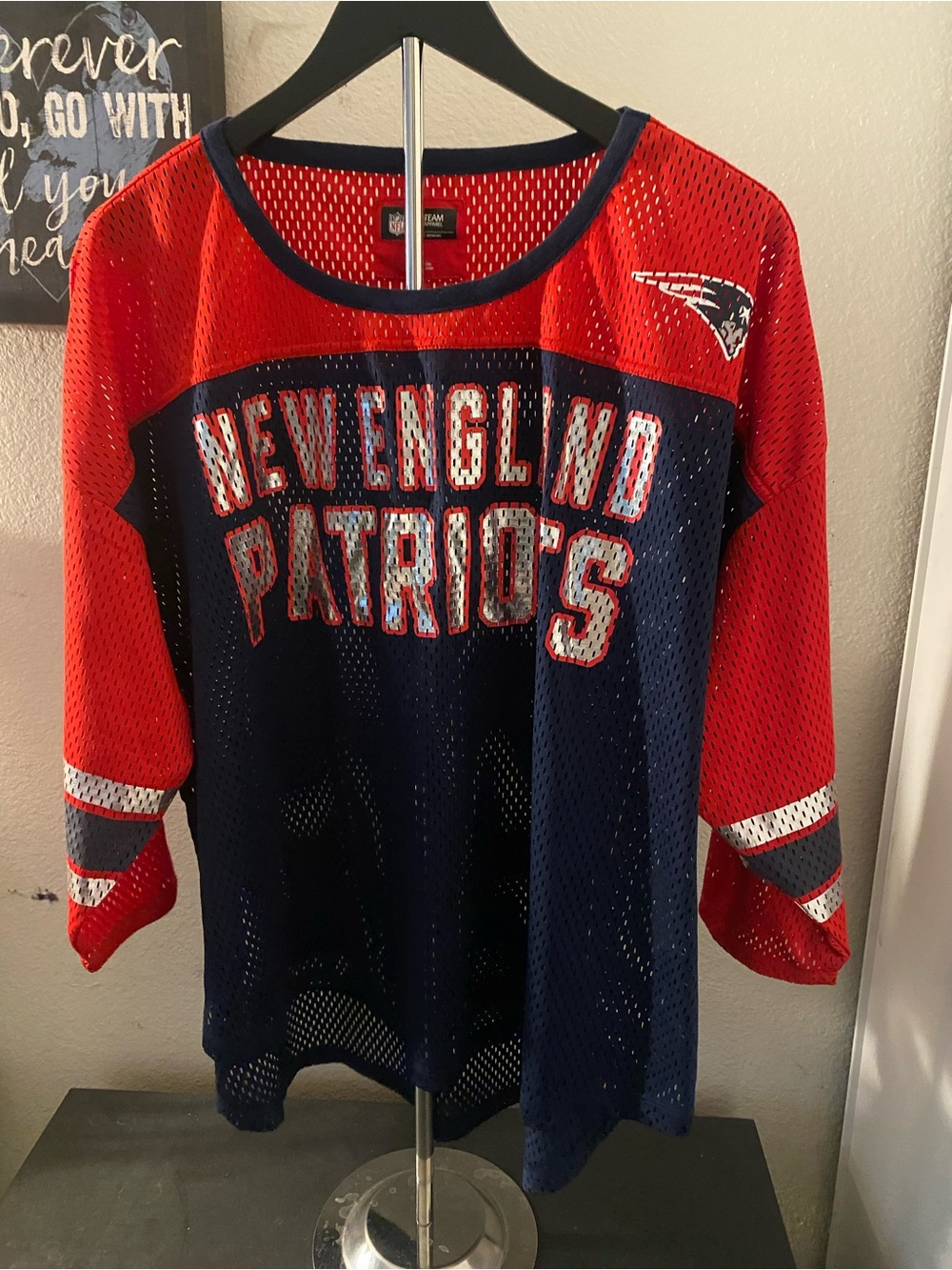 NFL New England Patriots Youth Mesh Jersey - Red & Navy